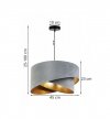 Lampa wisząca z abażurami - MEDIOLAN 2355/1/CSZ LIGHT HOME