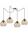 Lampa wisząca nowoczesna - SPIDER TIMBER 2360/4 LIGHT HOME