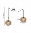 Lampa wisząca nowoczesna - SPIDER TIMBER 2362/2 LIGHT HOME