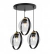 Lampa sufitowa ze szklanymi kloszami - RING HAGA 2346/3/OW/B LIGHT HOME