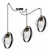 Lampa wisząca ze szklanymi kloszami - SPIDER RING HAGA 2346/3/B LIGHT HOME