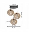 Lampa wisząca nowoczesna - TIMBER 2362/3/OW LIGHT HOME