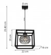 Lampa wisząca nowoczesna - CRYSTAL CAGE 2370/1 LIGHT HOME