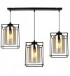 Lampa wisząca ze szklanymi kloszami - HELLA CAGE 2366/3/M LIGHT HOME