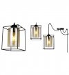 Lampa wisząca ze szklanymi kloszami - SPIDER HELLA CAGE 2365/3/M LIGHT HOME