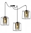 Lampa wisząca ze szklanymi kloszami - SPIDER HELLA CAGE 2365/3/Z LIGHT HOME