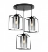 Lampa wisząca ze szklanymi kloszami - HELLA CAGE 2365/3/OW/G LIGHT HOME