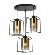 Lampa wisząca ze szklanymi kloszami - HELLA CAGE 2365/3/OW/Z LIGHT HOME
