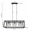 Lampa wisząca nowoczesna - CRYSTAL CAGE 2370/3/CH LIGHT HOME