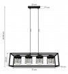Lampa wisząca nowoczesna - RASTI CAGE 2370/4 LIGHT HOME