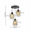 Lampa wisząca ze szklanymi kloszami - RIJEKA 2383/3/OW/M LIGHT HOME