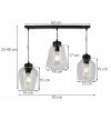 Lampa wisząca ze szklanymi kloszami - RIJEKA 2383/3/B LIGHT HOME