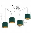 Lampa wisząca z abażurami - SPIDER MEDIOLAN 2360/4 LIGHT HOME