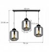 Lampa wisząca ze szklanymi kloszami - NOVALJA 2395/3 LIGHT HOME