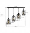 Lampa wisząca ze szklanymi kloszami - RIJEKA PREMIUM 2381/4L LIGHT HOME
