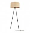 Lampa na metalowym trójnogu, jutowy abażur 45 cm, kremowe obszycie, E27 LIGHT HOME