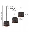 Lampa wisząca z abażurami - WERONA 2403/20/3P/M LIGHT HOME