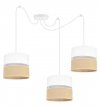 Lampa wisząca z abażurem JUTA, 3 źródła światła E27, regulacja LIGHT HOME