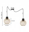Zwis wiszący pojedynczy dekoracyjny - SPIDER TIMBER 2358/2 LIGHT HOME