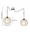 Zwis wiszący pojedynczy dekoracyjny - SPIDER TIMBER 2359/2 LIGHT HOME
