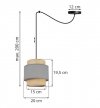 Lampa wisząca jutowa BOHO spider, regulowana, abażur szary, E27 LIGHT HOME