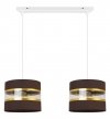 Lampa wisząca Elegance Gold, dwa klosze,, metal, regulacja wysokości, listwa LIGHT HOME
