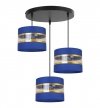 Lampa wisząca Elegance Gold, metal, 3 abażury, regulacja wysokości, podsufitka LIGHT HOME