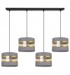 Lampa wisząca Elegance Gold, metal, 4 abażury, regulacja wysokości LIGHT HOME