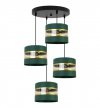 Lampa wisząca Elegance Gold, 4 abażury, regulacja wysokości, podsufitka, metal LIGHT HOME