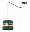 Lampa wisząca Elegance Gold, abażur, metal, regulacja wysokości, pająk LIGHT HOME