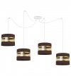 Lampa wisząca Elegance Gold, cztery abażury pająk, metalowa konstrukcja, regulacja wysokości LIGHT HOME