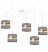 Lampa wisząca Elegance Gold, 5 abażurów, metalowa konstrukcja, spider, regulacja wysokości LIGHT HOME