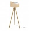 Lampa stojąca JUTA, trójnóg, abażur, drewno, E27 LIGHT HOME