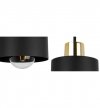 Lampa stołowa z czarnym kloszem 12 cm na metalowym stelażu ze złotym wykończeniem, E27 LIGHT HOME