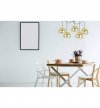 Lampa wisząca typu pająk, 5 kloszy szklanych złotych kul 20 cm, E27 LIGHT HOME