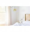 Lampa wisząca typu pająk, szklany złoty klosz kula 15 cm, E27 LIGHT HOME