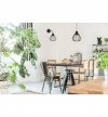 Lampa wisząca NUVOLA, z regulacją, klosz druciak, czarna, E27 LIGHT HOME