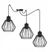 Lampa wisząca pająk NUVOLA, 3 źródła światła, gwint E27, regulacja długości, czarna LIGHT HOME
