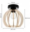 Lampa sufitowa reflektor TIMBER, sklejka, E27 LIGHT HOME