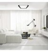 Plafon minimalistyczny, nowoczesny, QUADRO BLACK, z pilotem LIGHT HOME