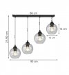 Industrialna Regulowana Lampa Wisząca z Metalu i Szkła MIX LIGHT HOME