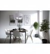 Lampa Wisząca z Abażurem Żyrandol ze Srebrnym Środkiem MEDIOLAN 45 cm LIGHT HOME