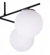 Lampa Sufitowa w Stylu Loft, Żyrandol Szklane Klosze Białe, E14 LIGHT HOME