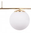 Lampa sufitowa SIENA, 4 szklane klosze, złota konstrukcja, okrągła podsufitka, źródło światła E14 LIGHT HOME