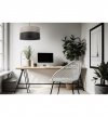 Lampa sufitowa WOOD, 30cm, elegancki abażur z forniru, bielony dąb, E27