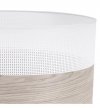 Lampa wisząca WOOD, elegancki biały abażur nad stół lub sofę, fornir, 40cm