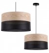 Lampa wisząca WOOD, 40cm, minimalistyczny pojedynczy abażur z fornirem