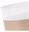 Lampa wisząca WOOD, okrągły abażur loft do jadalni i salonu, E27