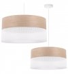 Lampa sufitowa WOOD, 44cm, loftowy zwis wiszący z drewnianym abażurem