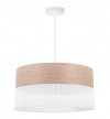 Lampa sufitowa WOOD, 44cm, loftowy zwis wiszący z drewnianym abażurem